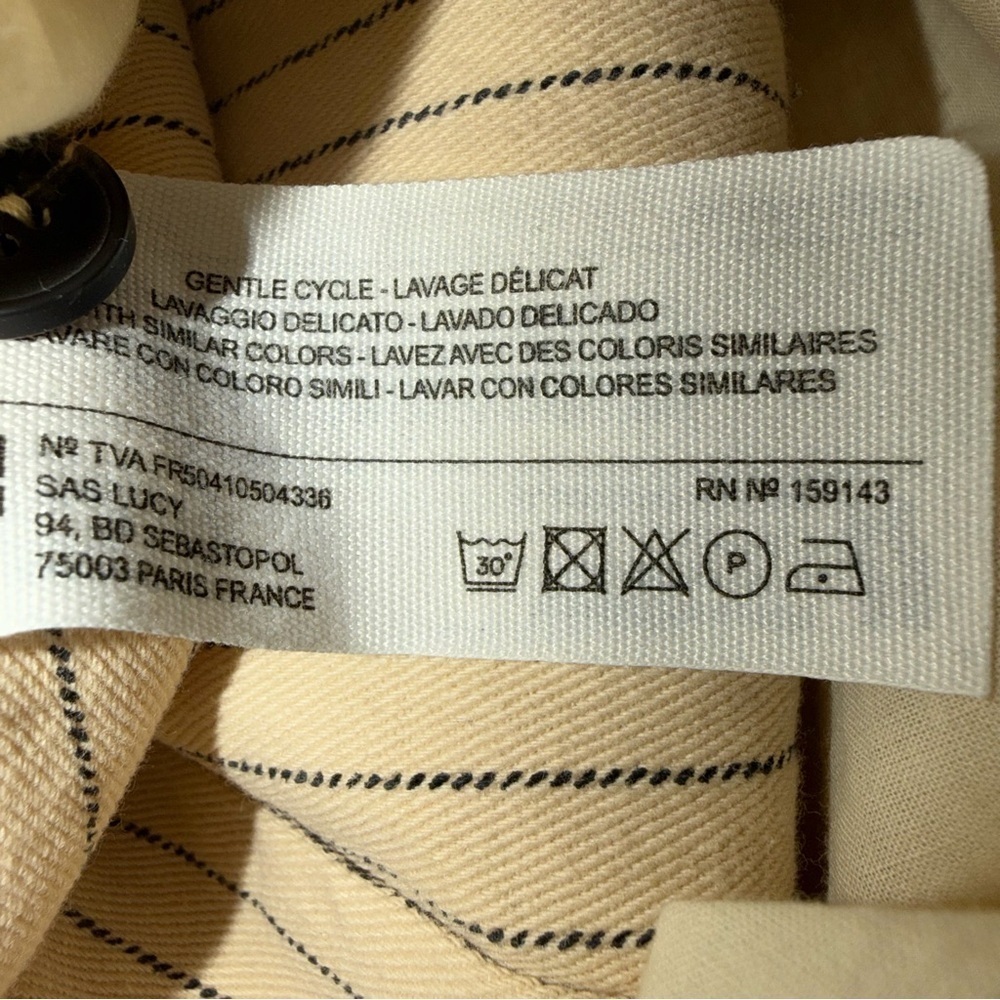 JiJi Studio Paris France Tailored Pin Striped Vest Small - Picture 10 of 11